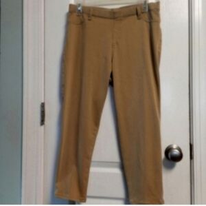 Faded Glory Tan Pants Women's L(12-14) Pull On Straight Leg Office EUC